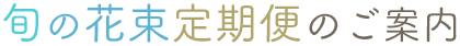 旬の花束定期便のご案内